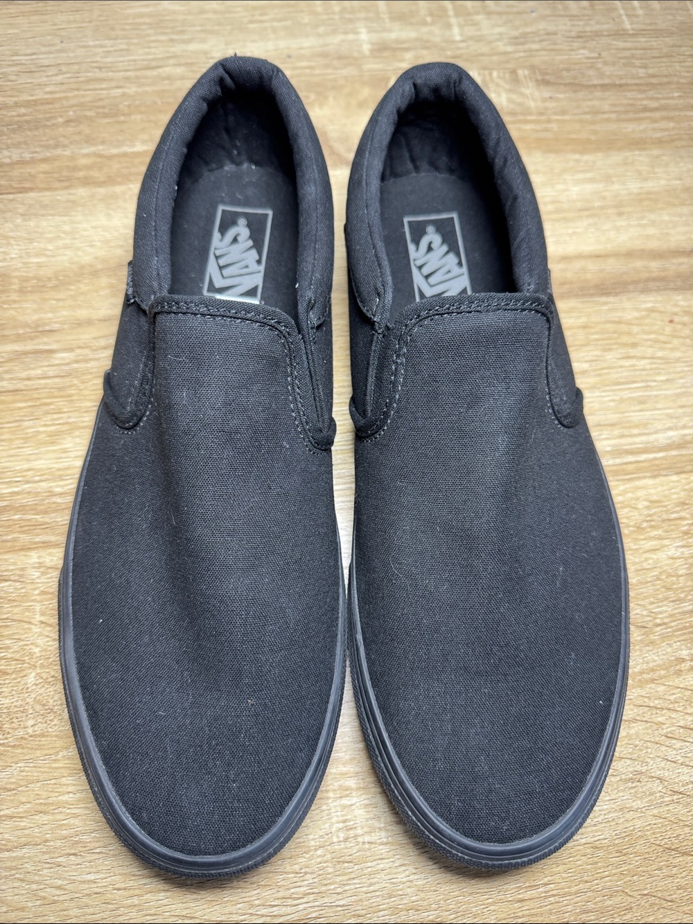 Vans Off The Wall Classic All Black Blackout Slip-On Canvas Shoe Men’s 11.5 NWOB